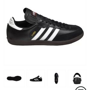 ADIDAS SAMBAS IN BLACK - MENS SOCCER SHOE (WOMENS US 7.5, MENS 6.5)